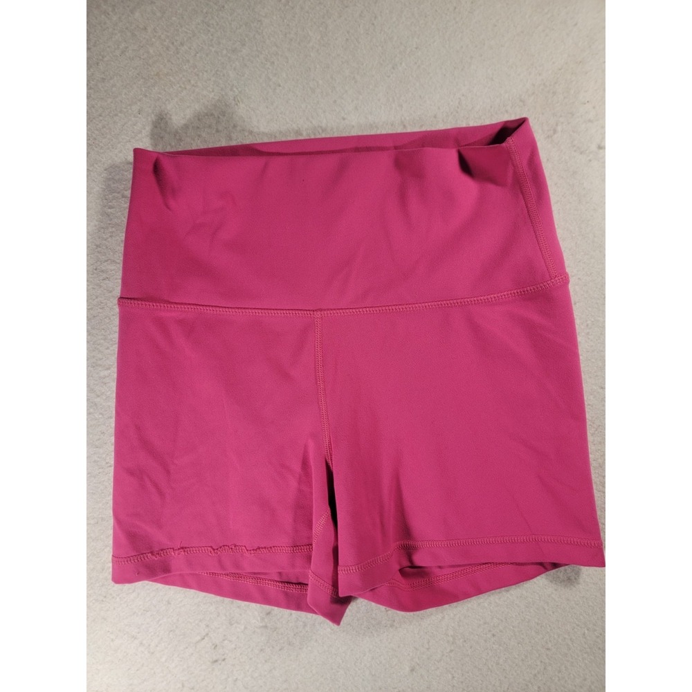Yogalicious Lux Everyday 3.5" Biker Shorts Pink High Waist Yoga Athletic‎ Med